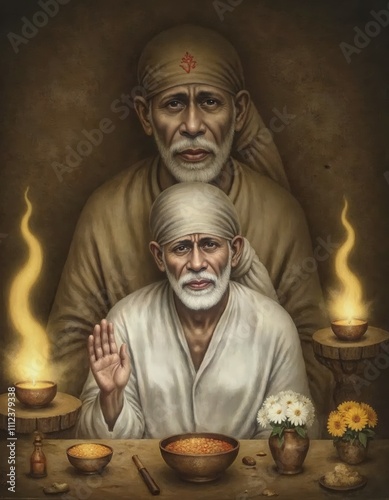 Sai Baba Indian God background photo