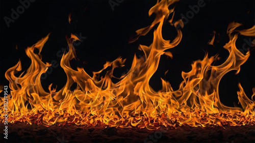 Fire effect withe black background , background and wallpapter image.