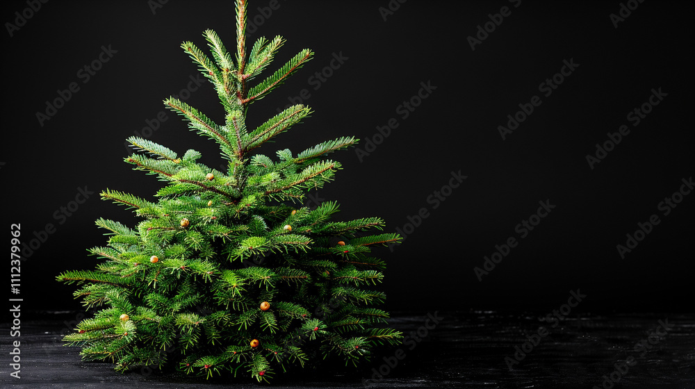Christmas tree on a bright festive New Year's empty background Christmas tree on a bright festive New Year's empty background