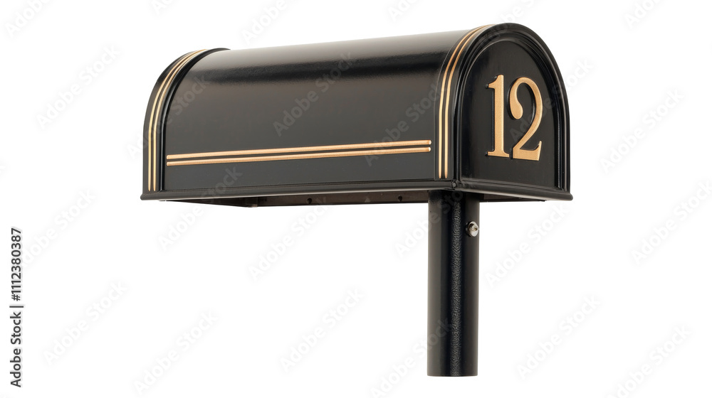 Sending modern mail transparent mailbox with address for postal info Sending modern mail transparent mailbox with address for postal info