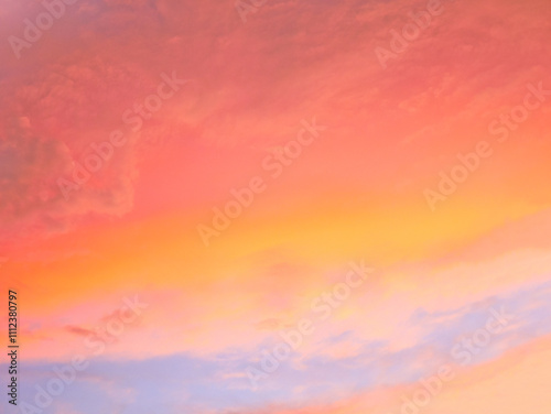 Colorful skies in evening