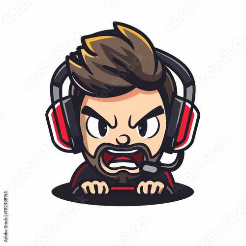 Gaming logo avatar for a gaming streamer or blogger channel