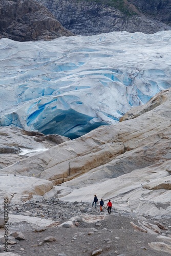 glacier in the mountains