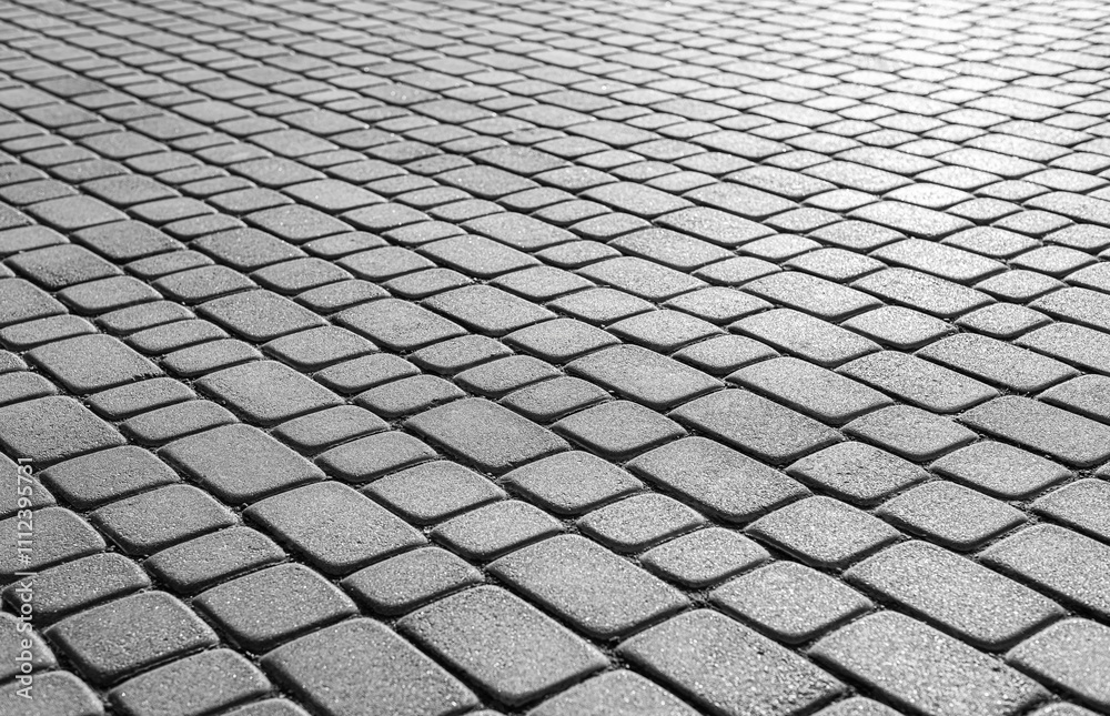 Concrete road paving stones abstract background.