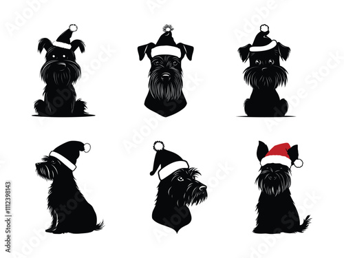 Christmas Scottish Terrier Silhouette Design – Festive Holiday Artwork