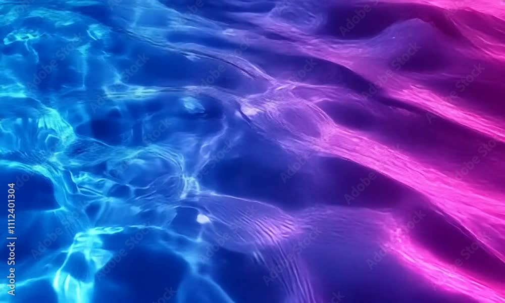 Ripples and splashes of water surface movement in a pool, with blue and purple gradient light reflections, Generative AI Ripples and splashes of water surface movement in a pool, with blue and purple gradient light reflections, Generative AI