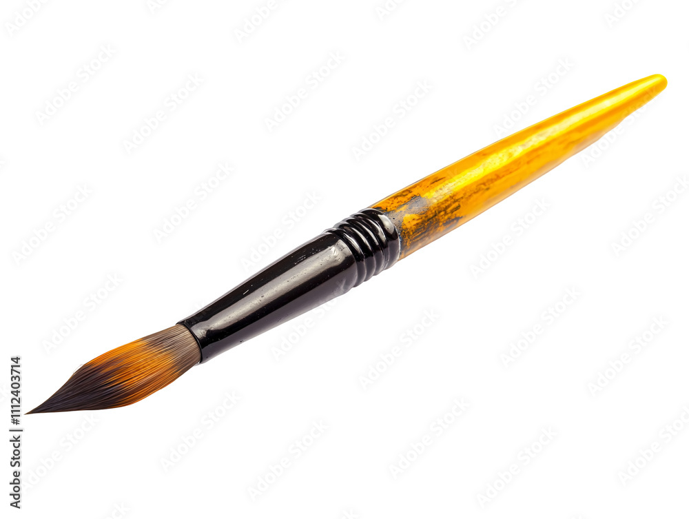 Naklejka premium a paint brush with a black handle