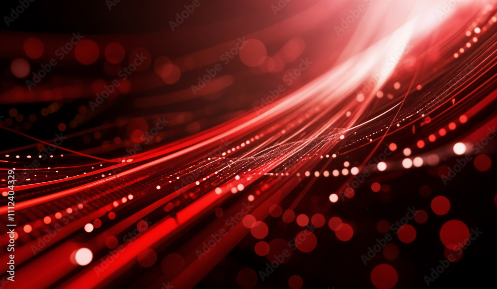 Fototapeta premium Red and white abstract technology background
