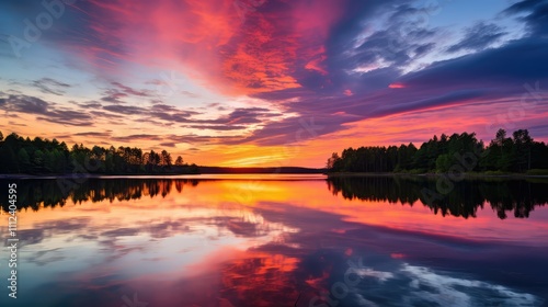 tranquil pink and green photo