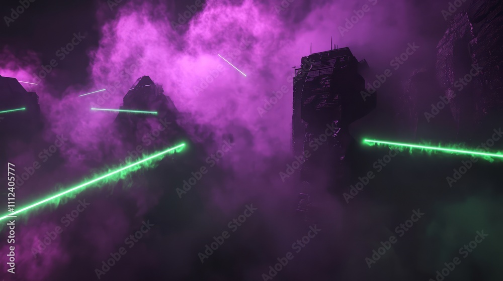 Naklejka premium Neon lights, laser