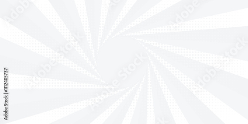abstract gray white sun rays, retro styled comics book texture background, halftone illustration, pop art concept