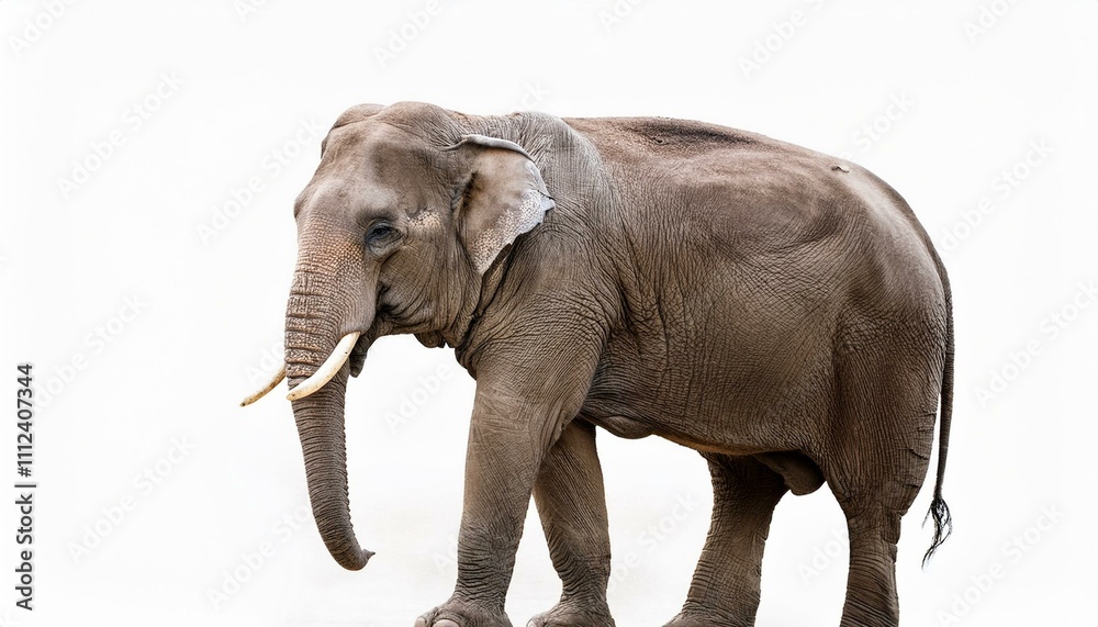 Fototapeta premium Elephant on isolated white background