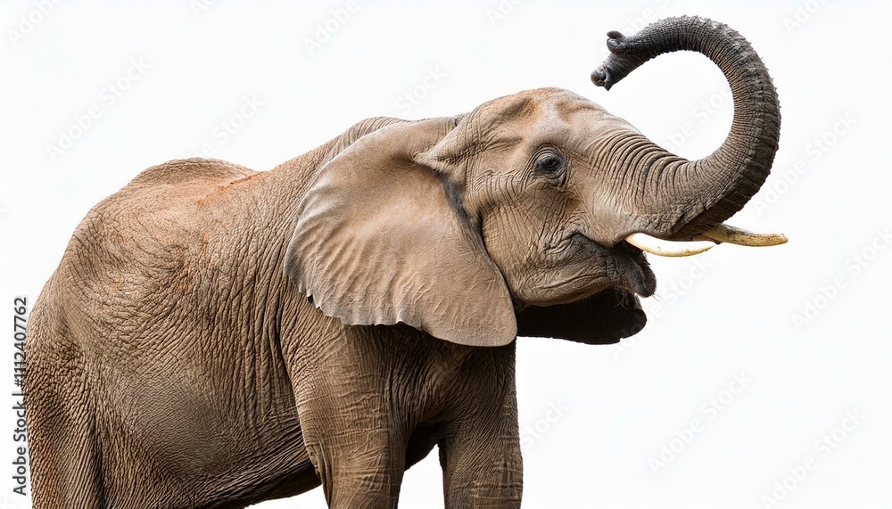 Obraz premium Elephant on isolated white background