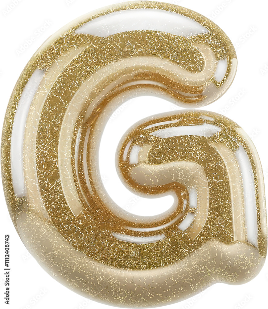 Glittering Gold Bubble Shaped Alphabet Letter G Glittering Gold Bubble Shaped Alphabet Letter G