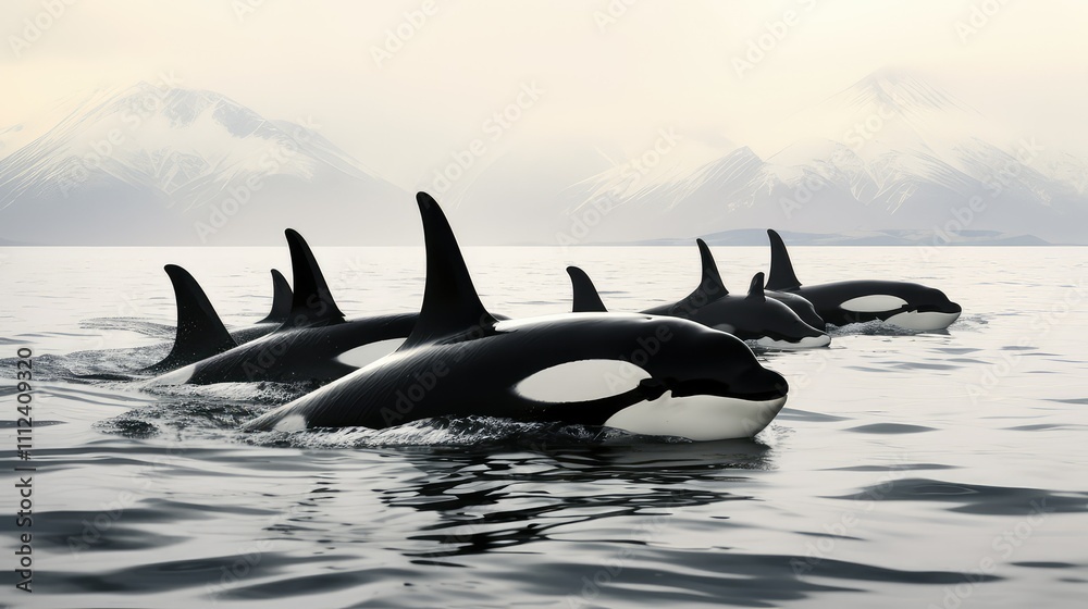 Fototapeta premium arctic whale under water