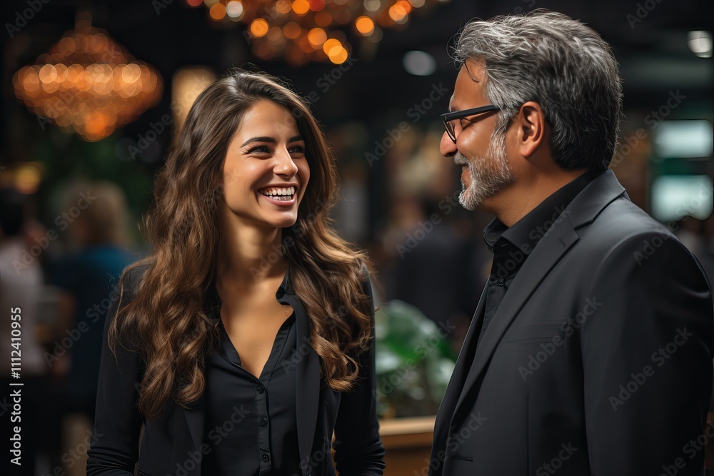 Communication between a man and a woman at the office level. Communication between a man and a woman at the office level.