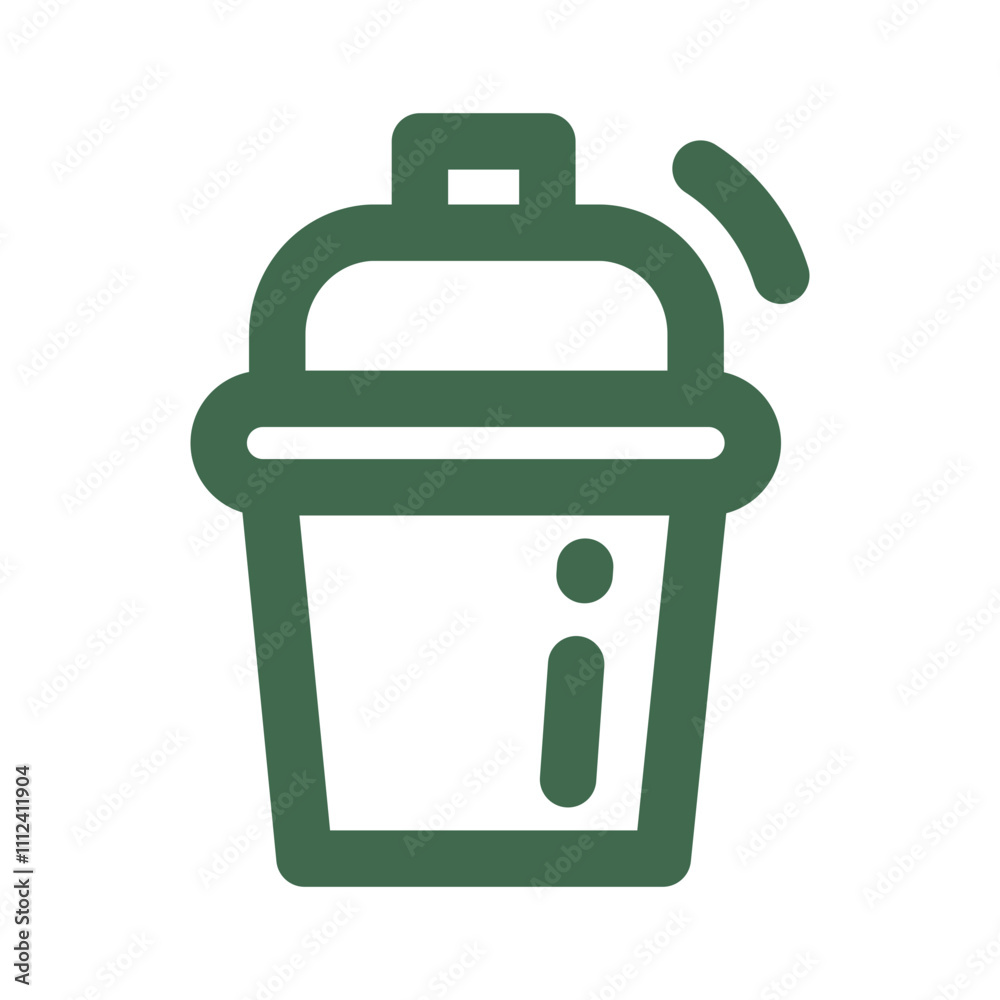 Design of packaging icons for beverages and food containers featuring a drink cup with lid Design of packaging icons for beverages and food containers featuring a drink cup with lid