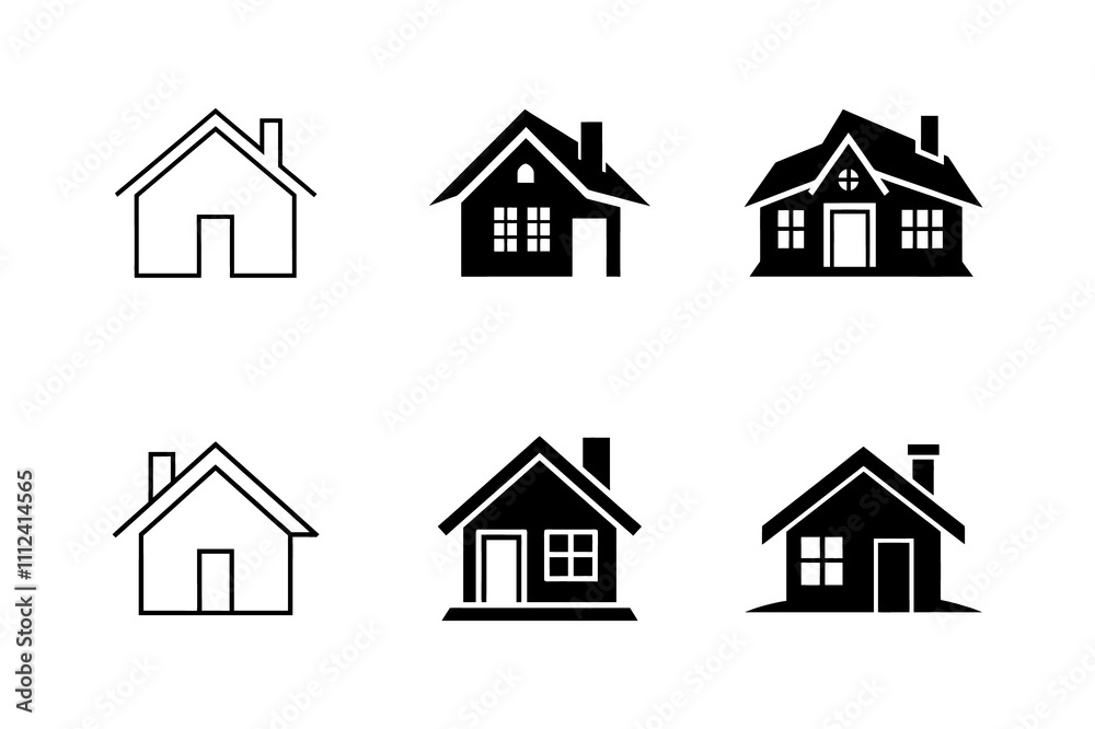 house icons set house icons set