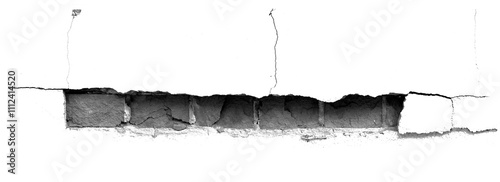 Hole brick wall isolated transparent background png macro