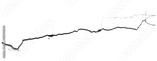 Panel kuchenny z motywem One big crack isolated transparent background png macro