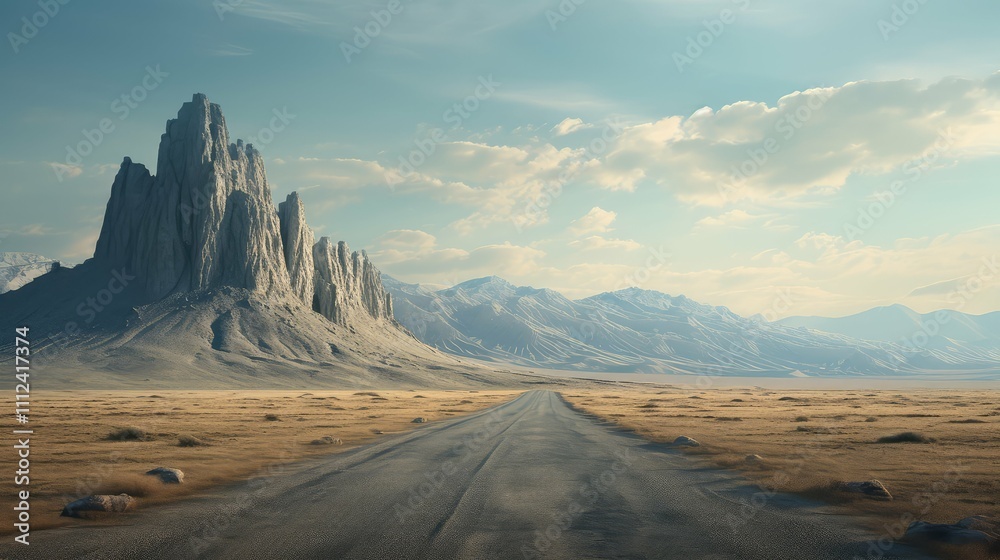 Fototapeta premium cliffs mountains road