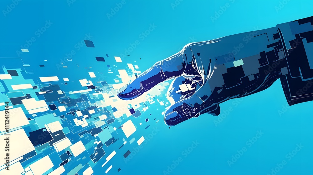 Fototapeta premium Vector of a hand clicking, perfect for web design.