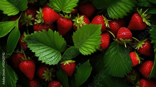 ripe fruit leaves