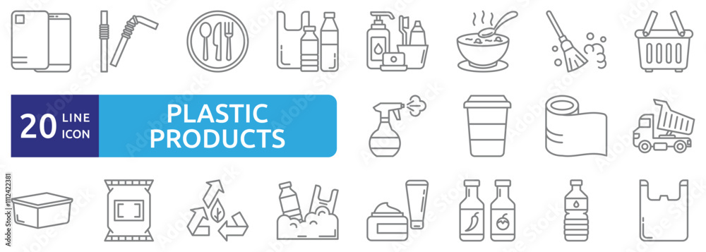 Plastic product icon setphone chase, Plastic product icon setphone chase,
