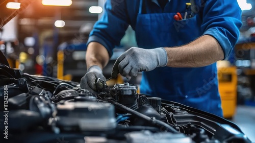 Engine Repair Workshop Engineers Fixing Vehicles in a Modern Automotive Environment Close-Up View of Technical Processes for SEO Impact