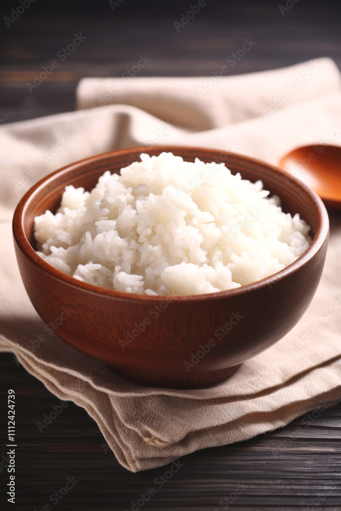 boiled white rice with herbs Generative AI boiled white rice with herbs Generative AI