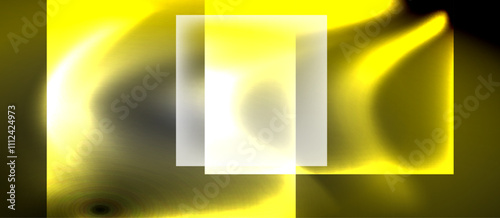 Dark neon colors with glass square shapes