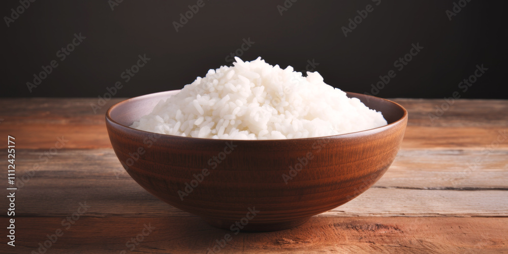 boiled white rice with herbs Generative AI boiled white rice with herbs Generative AI