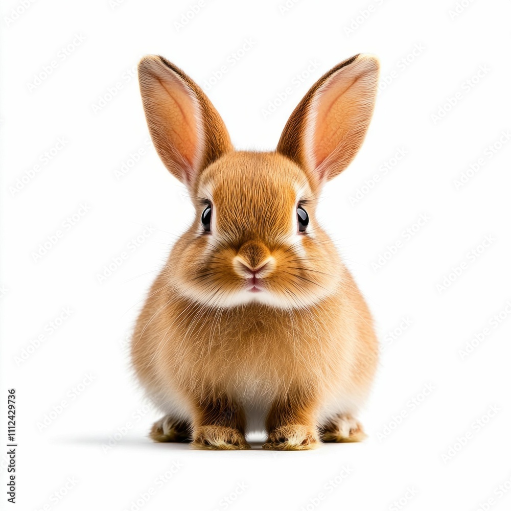 Cute Baby Bunny Isolated on White Background Cute Baby Bunny Isolated on White Background