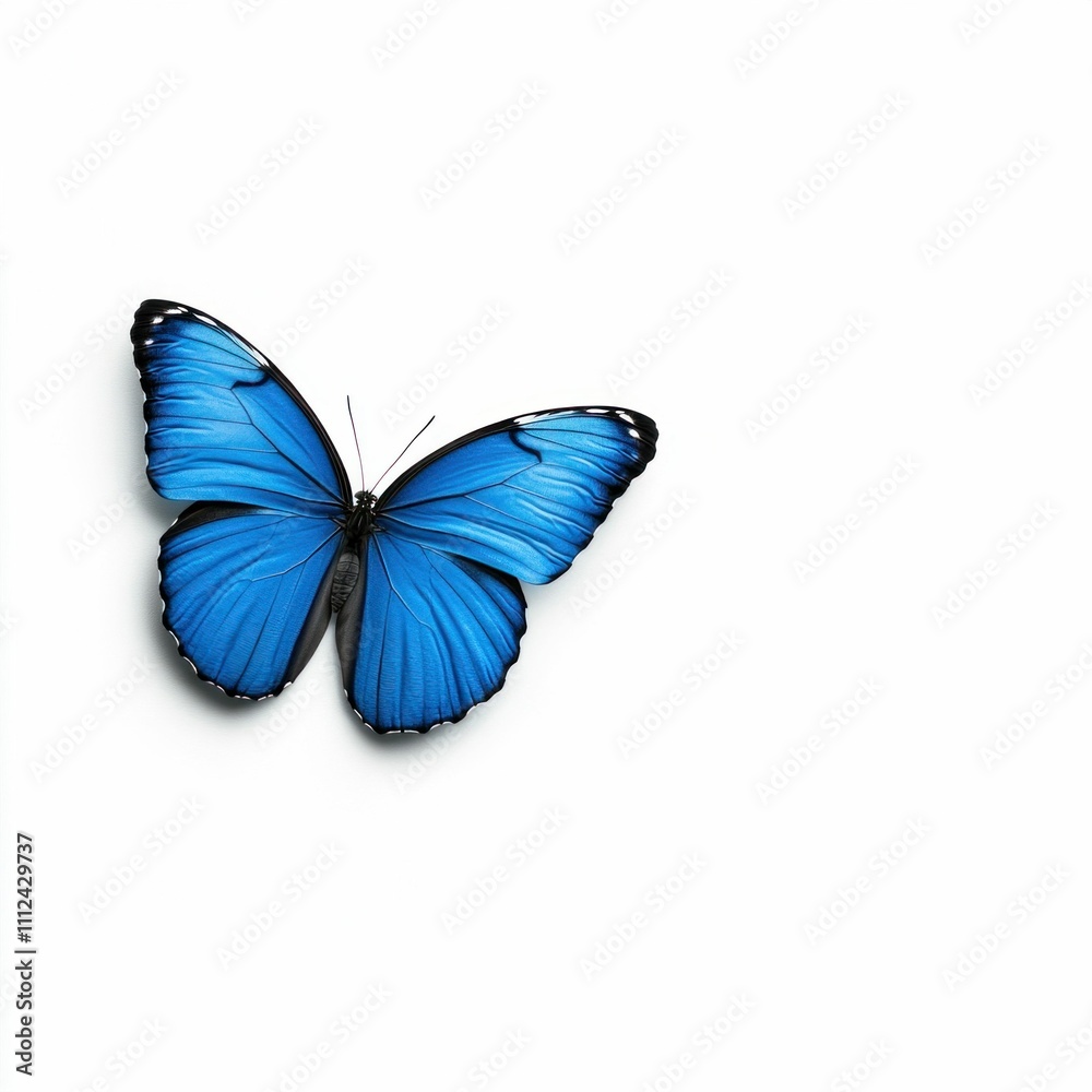 Fototapeta premium Blue Butterfly Isolated on White Background
