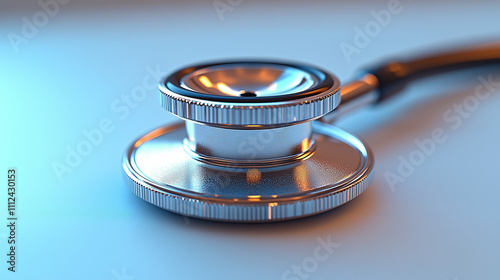 Close-up of Modern Stethoscope on Medical Table