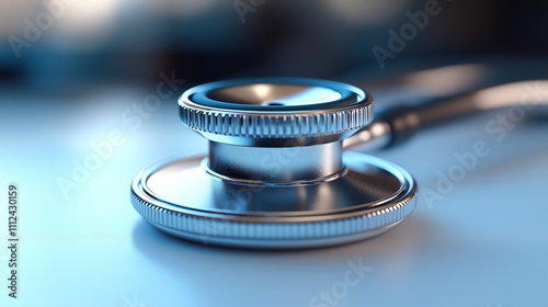 Close-up of Modern Stethoscope on Medical Table