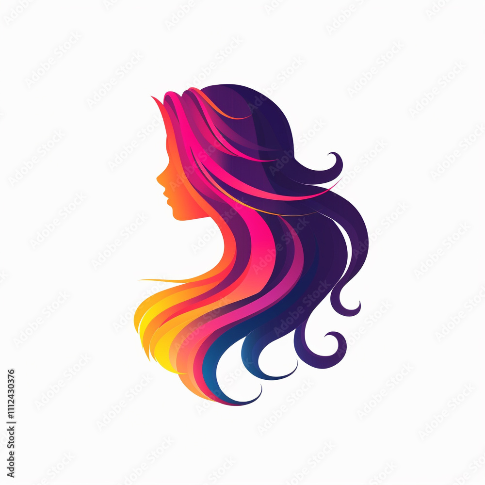 Beautiful beauty salon logo icon on white isolated background Beautiful beauty salon logo icon on white isolated background