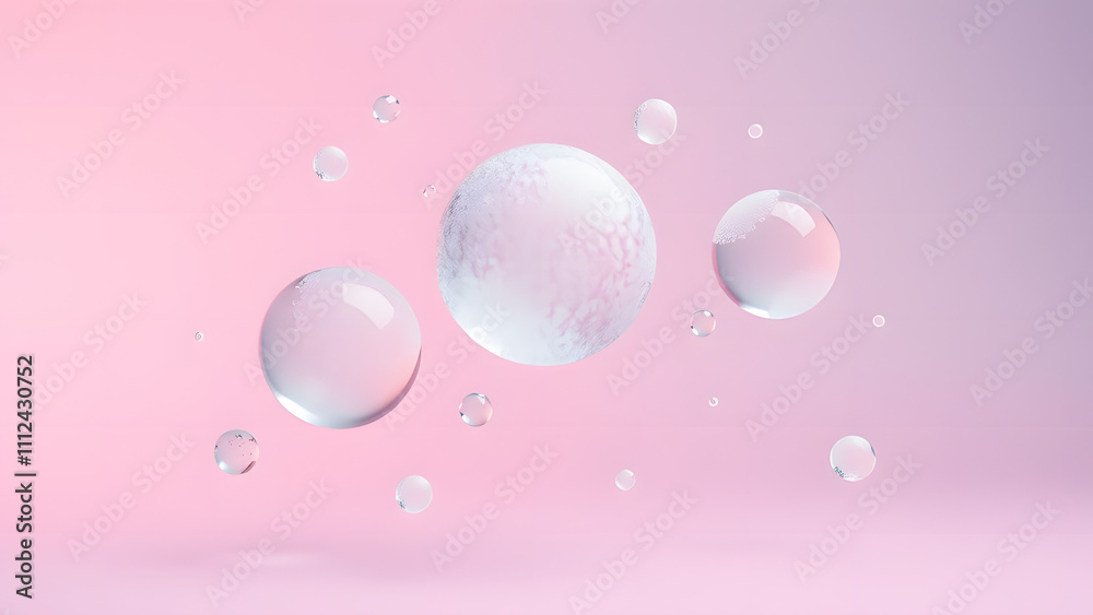 Frosted glassmorphism elements floating on a pastel gradient of pink, purple, and light gray Frosted glassmorphism elements floating on a pastel gradient of pink, purple, and light gray