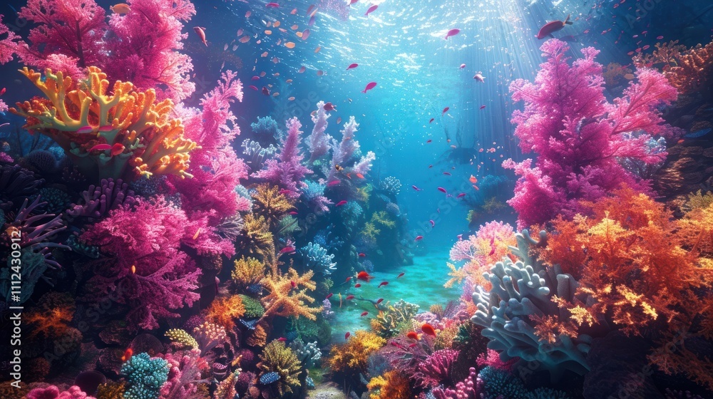 Breathtaking Underwater Coral Reef Ecosystem Brimming with Vibrant Marine Life and Captivating Natural Beauty Breathtaking Underwater Coral Reef Ecosystem Brimming with Vibrant Marine Life and Captivating Natural Beauty