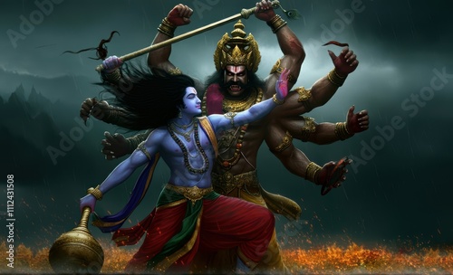 Krishna vs Narakasura: The Battle to Restore Dharma photo