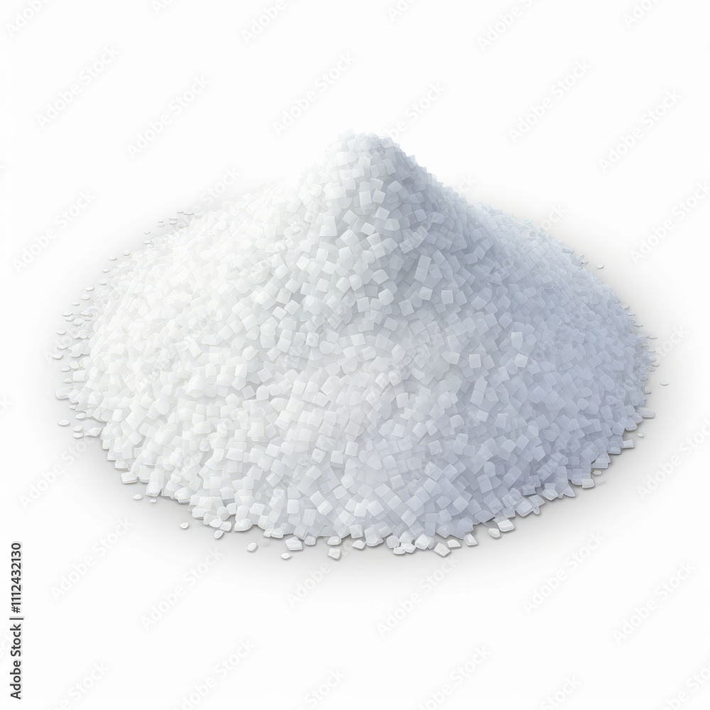 White granulated sugar pile.