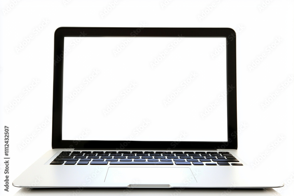 Blank laptop screen ready for new projects and ideas Blank laptop screen ready for new projects and ideas
