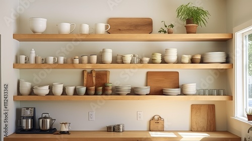 Wallpaper Mural shelving wood kitchen cabinets Torontodigital.ca