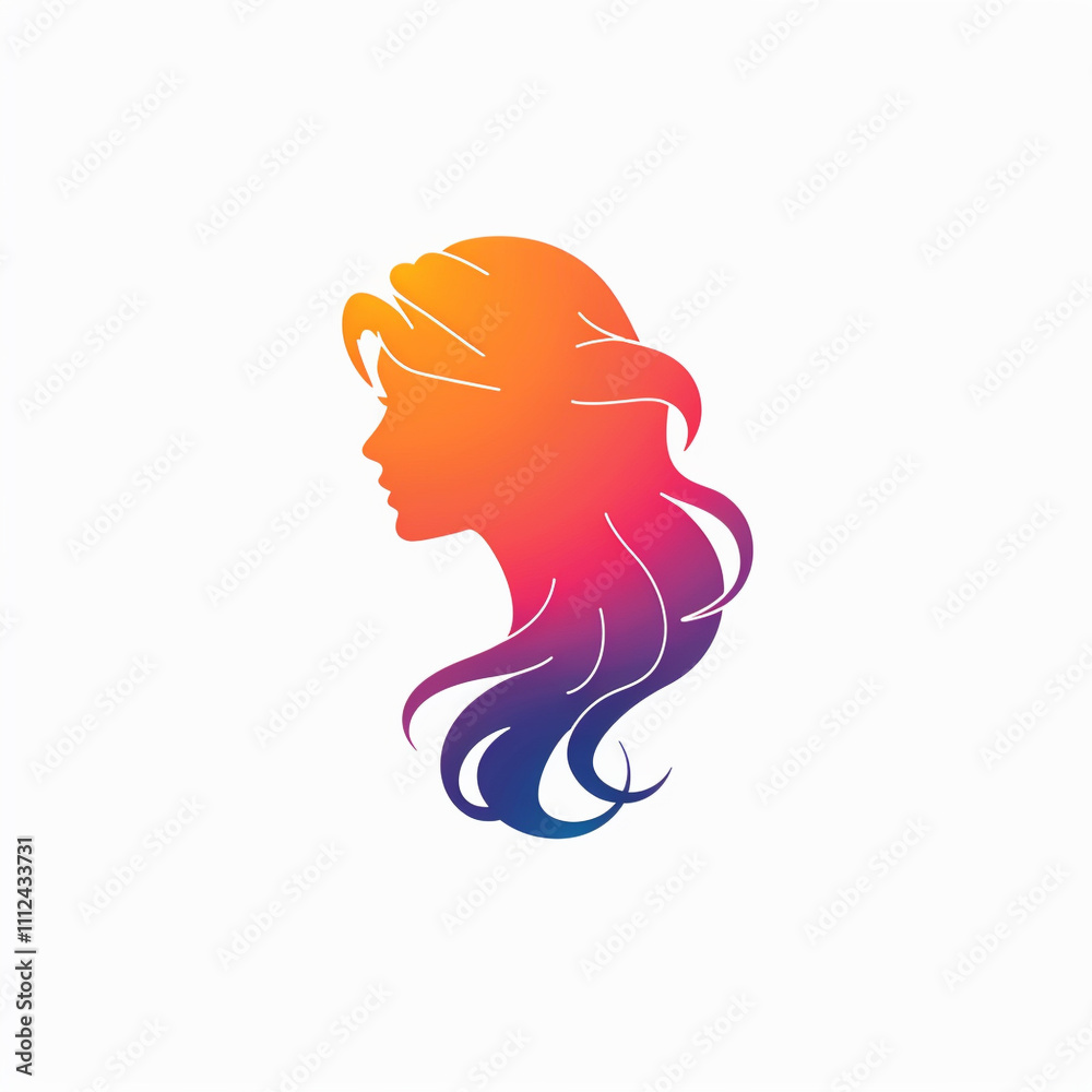 Beautiful beauty salon logo icon on white isolated background Beautiful beauty salon logo icon on white isolated background