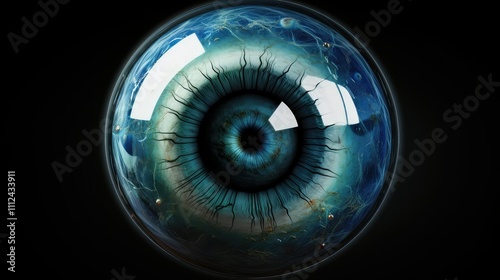 green blue eyeball