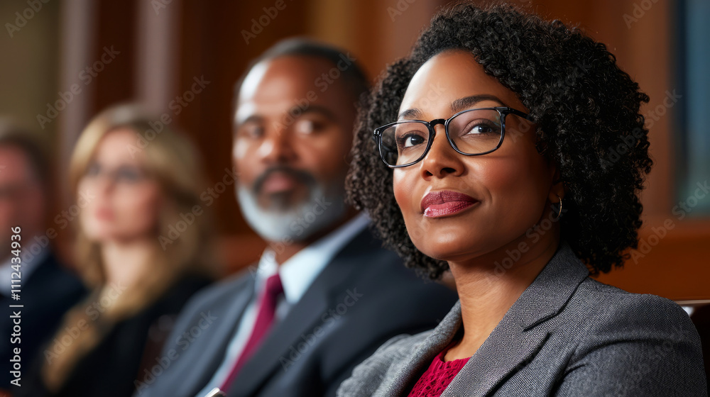 Professional Diverse Group in a Conference Room with Focused Participants and Engaged Expressions Professional Diverse Group in a Conference Room with Focused Participants and Engaged Expressions