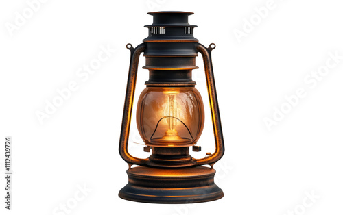 Vintage Lantern Isolated on Transparent Background