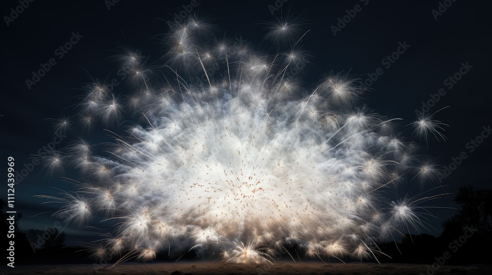 Naklejka premium display white fire