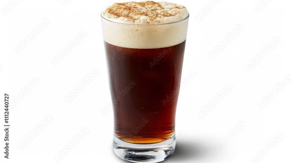 A frothy pint of beer in a clear glass, isolated on white background A frothy pint of beer in a clear glass, isolated on white background