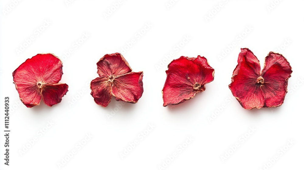 dried strawberries isolated on the white background dried strawberries isolated on the white background